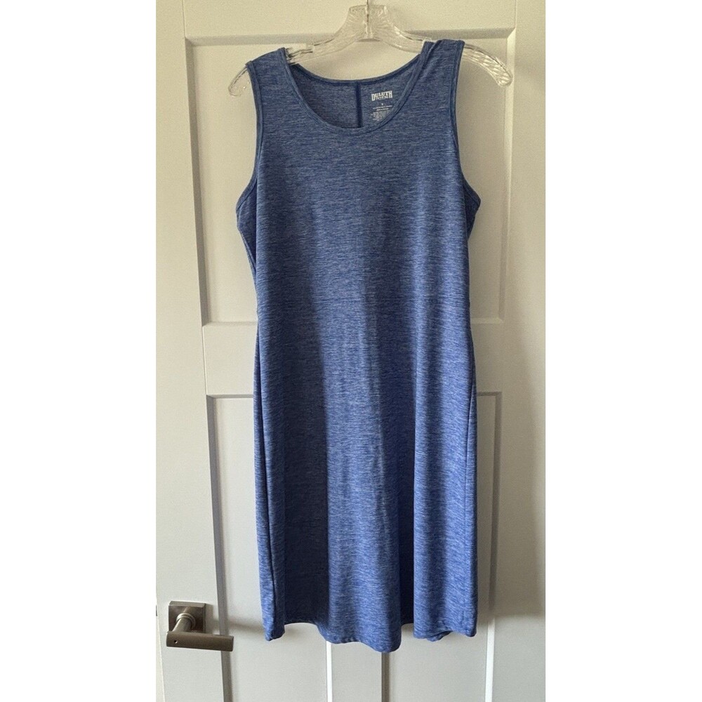 Duluth Trading Co Armachillo Cooling Dress Women's Blue Sleeveless Size Small